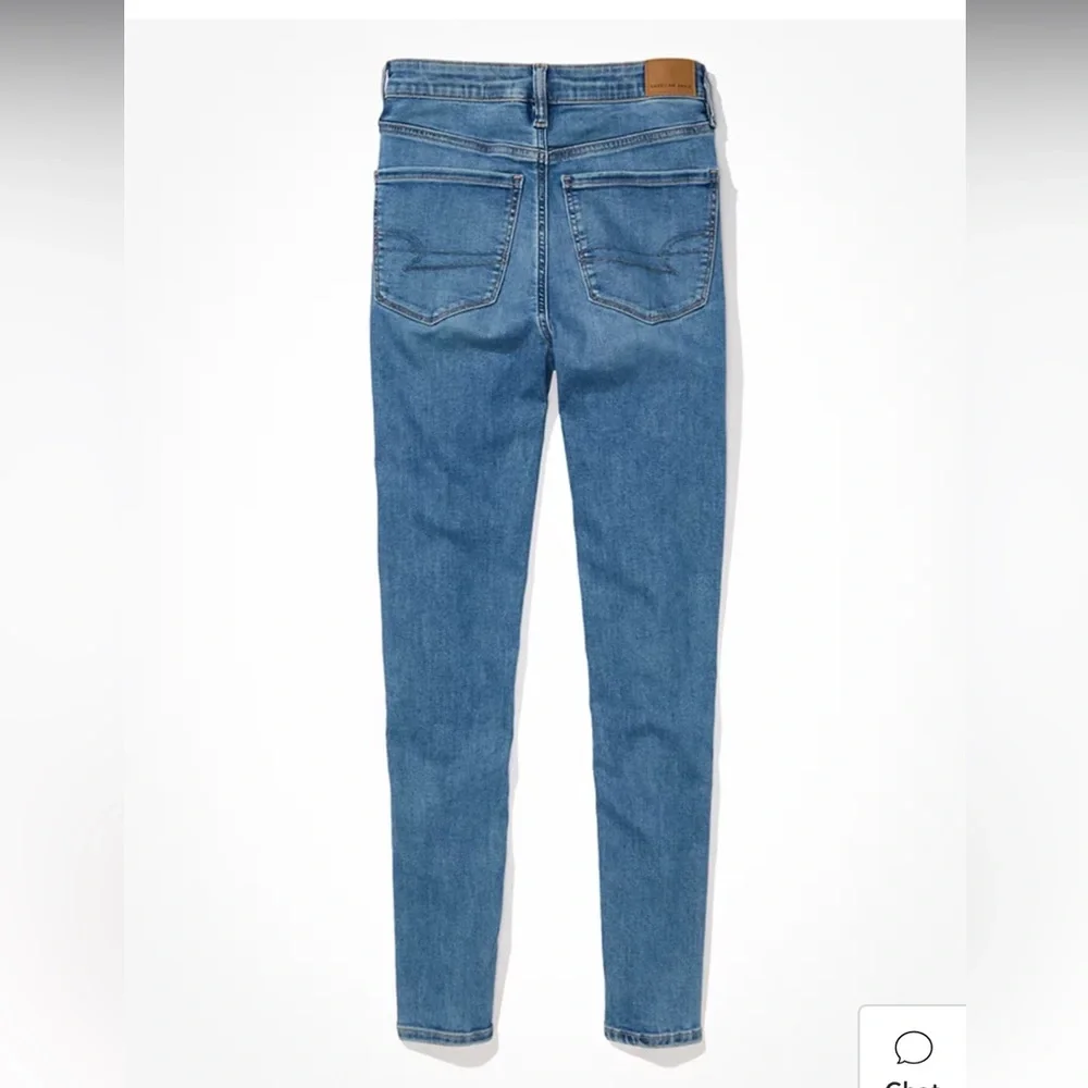 SOLD AE Next Level Super High-Waisted Dark Blue Jegging size 12 X-long - Picture 4 of 15